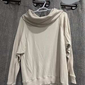Express Off-White Cowl Neck Sweater